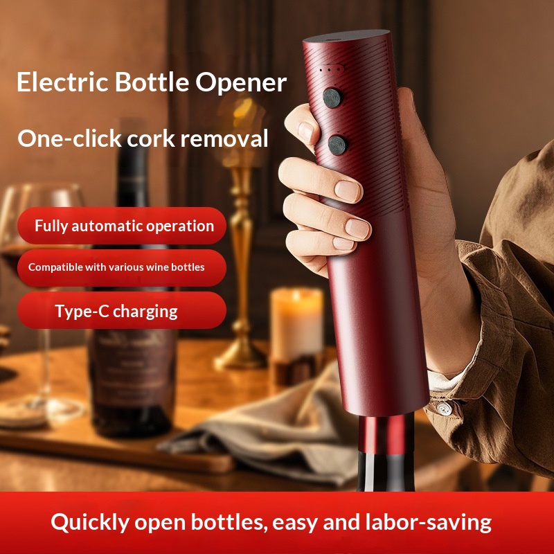 Wine Opener Electric - فتاحة زجاجات نبيذ كهربائية قابلة لإعادة
