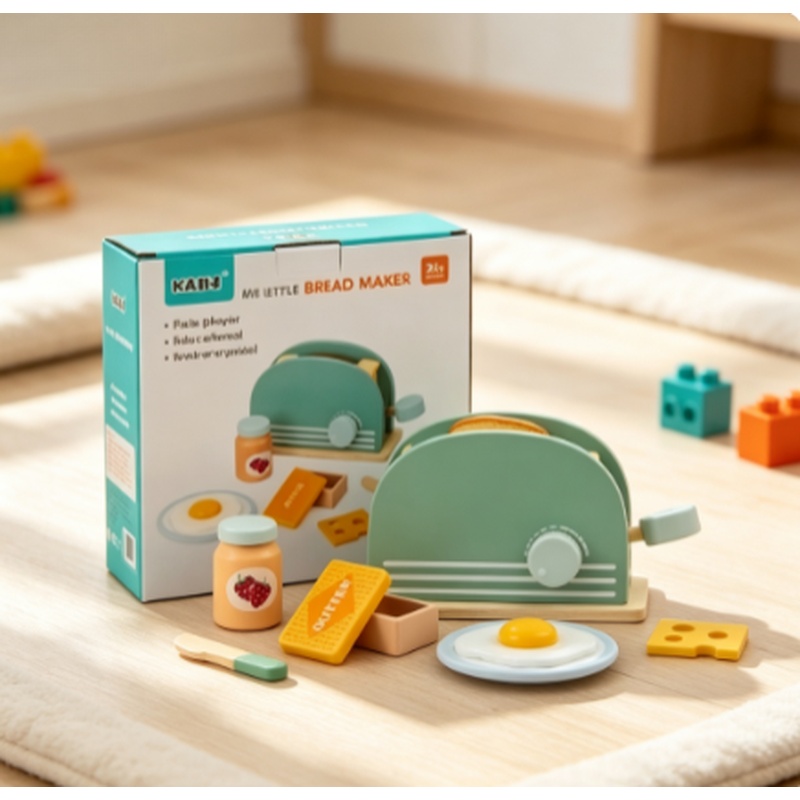 Kitchen Appliances For Kids - لعبة محمصة خبز خشبية للأطفال، مجموعة