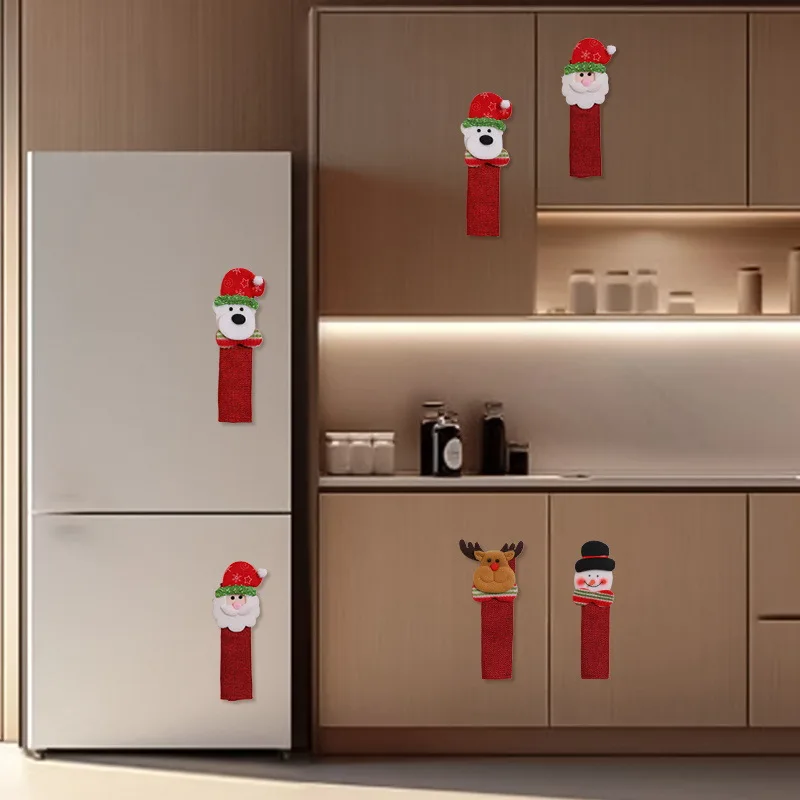 Kitchen Appliances For.Xmas - أغطية مقبض باب الثلاجة لعيد الميلاد