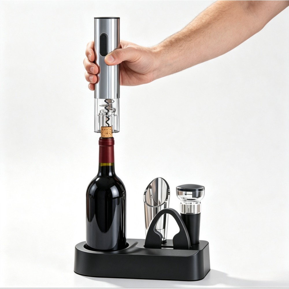 Wine Opener Electric - فتاحة زجاجات النبيذ الكهربائية القابلة لإعادة