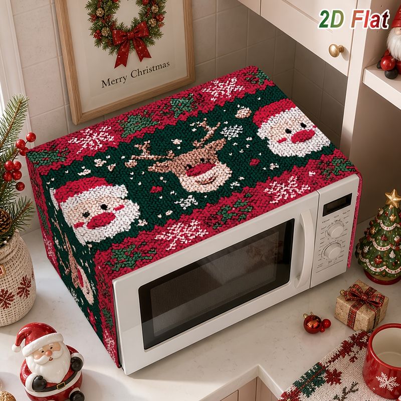 Kitchen Appliances For.Xmas - غطاء واقي للميكروويف بتصميم سترة عيد