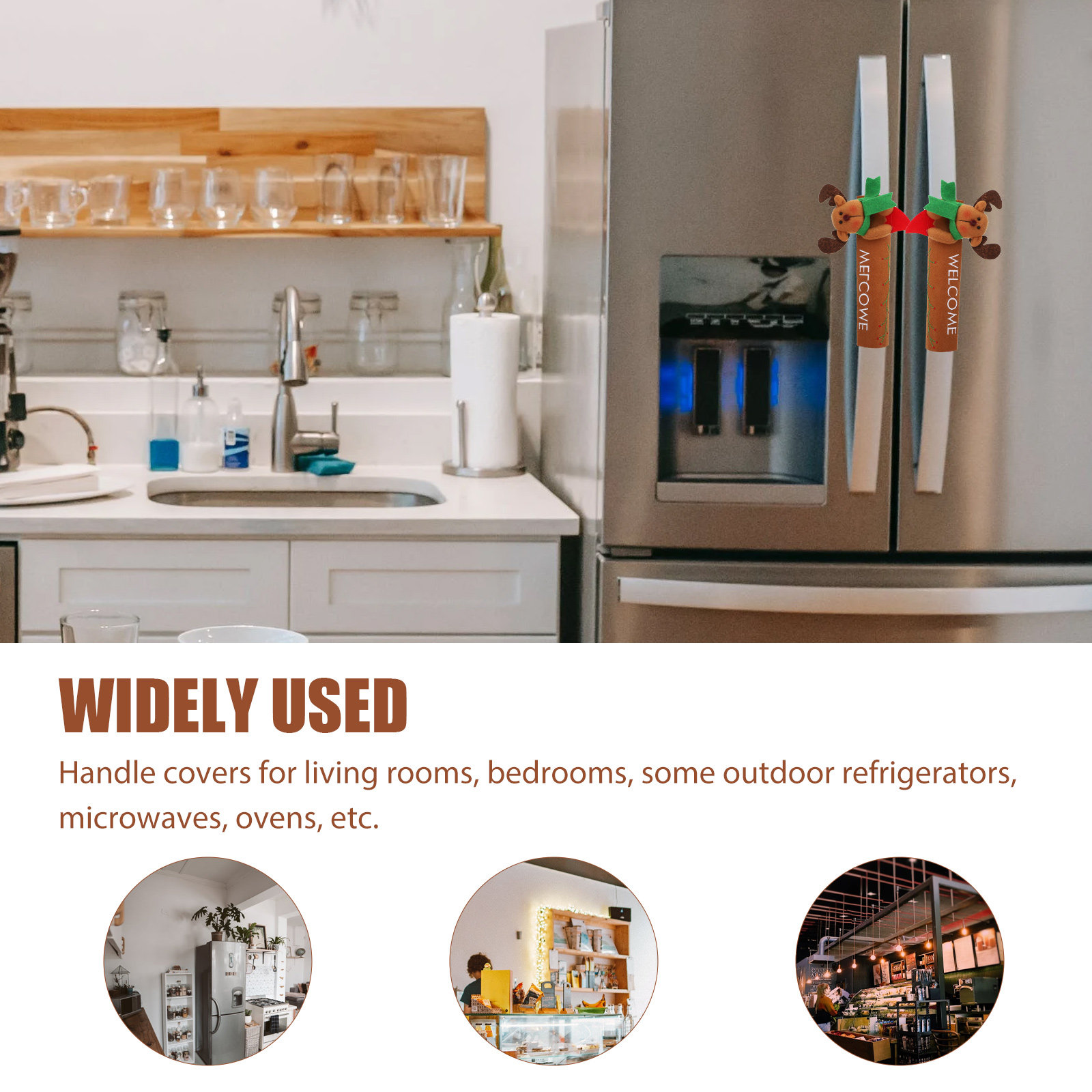 قطعتان من أغطية مقابض الثلاجة  - مراجعة Kitchen Appliances For.Xmas وسعره