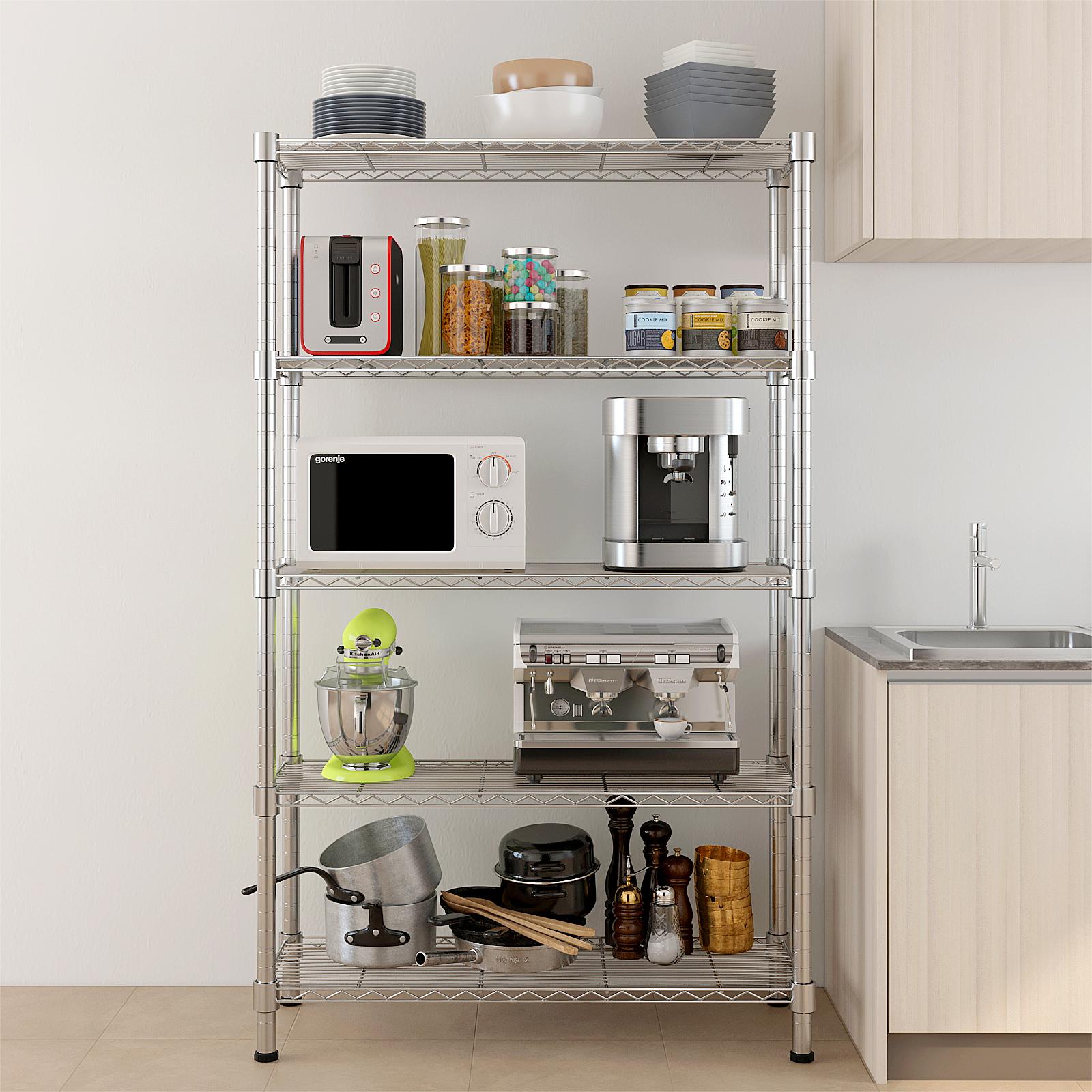 رفوف تخزين من 5 طبقات، خزانة ت - مراجعة Kitchen Appliances Warehouse وسعره
