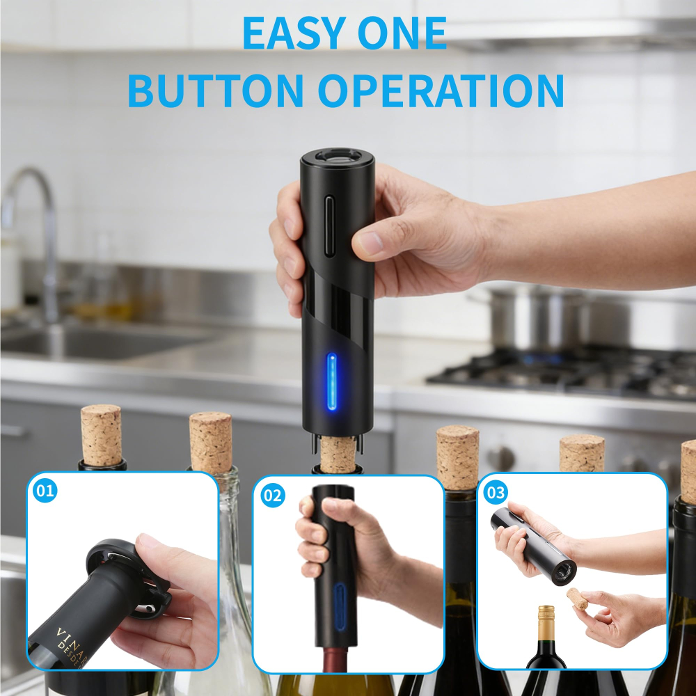 فتاحة زجاجات النبيذ الكهربائية - مراجعة Wine Opener Electric وسعره