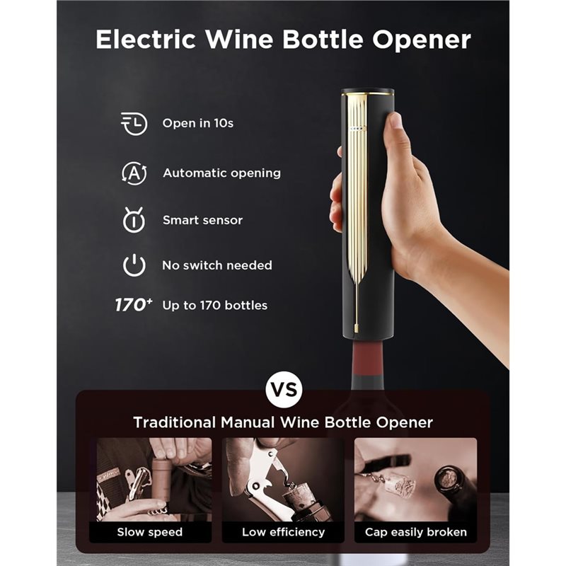 فتاحة زجاجات النبيذ الكهربائية - مراجعة Wine Opener Electric وسعره